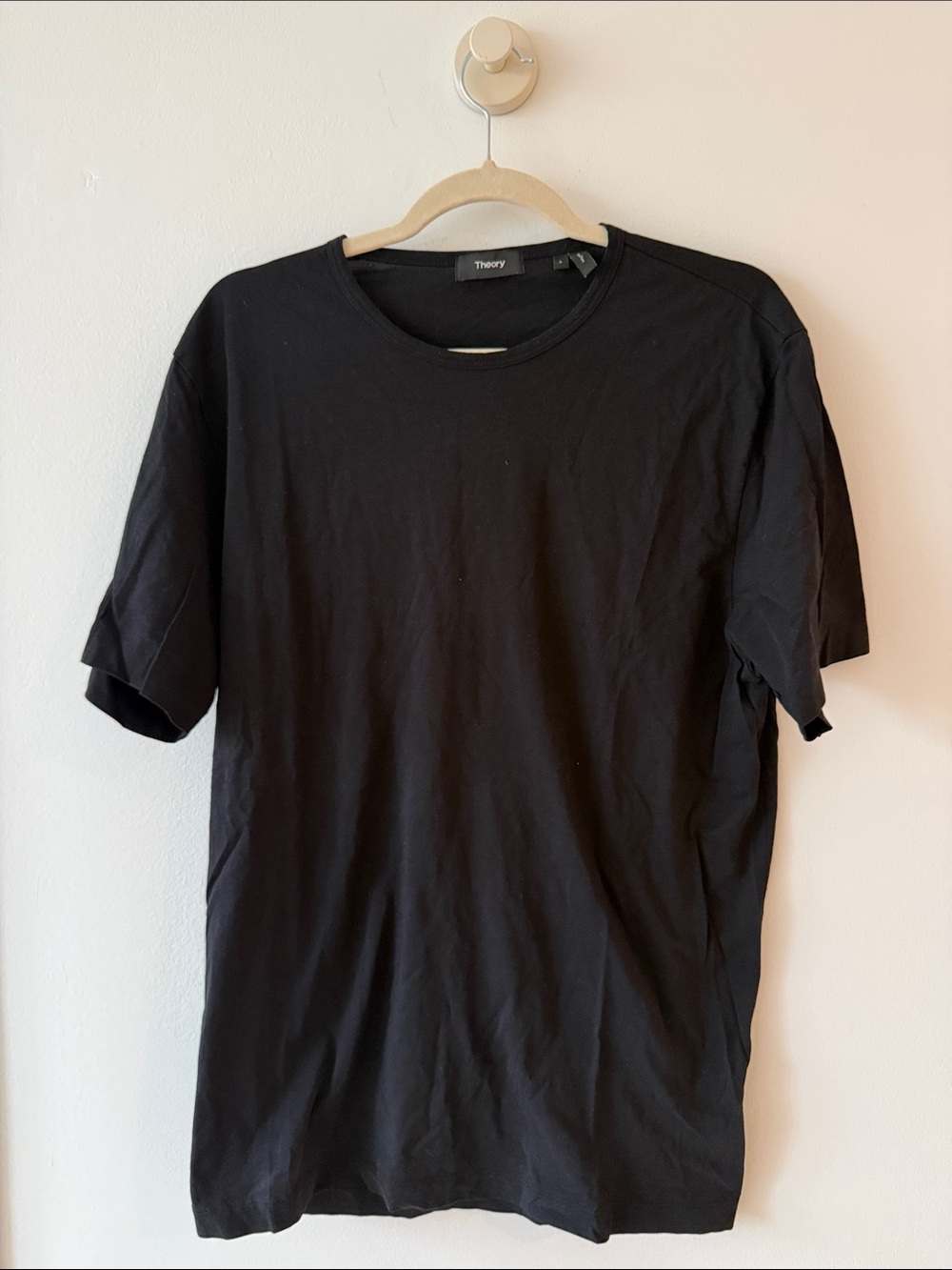 Theory Black Short-Sleeve Crew T-Shirt